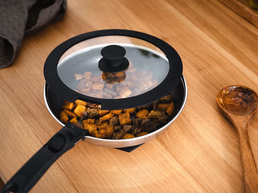 HANDLELESS GLASS LID – 30CM - 6