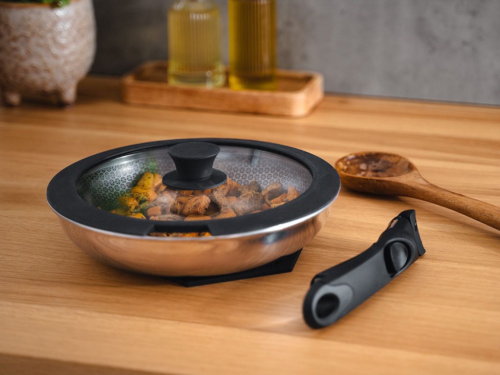 HANDLELESS GLASS LID – 24CM - 7