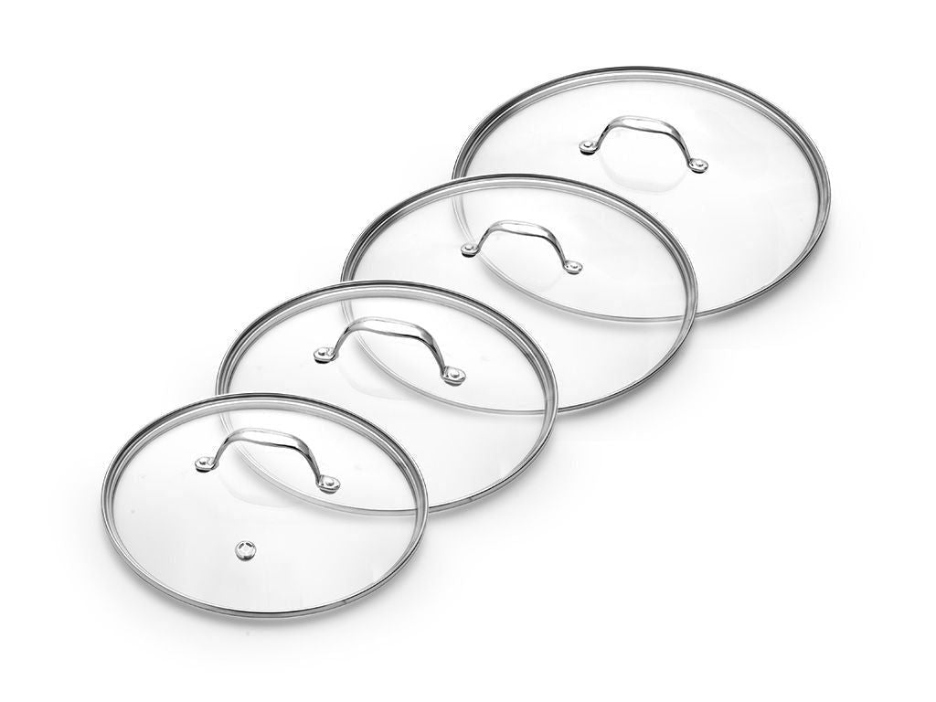 GLASS LID SET 24/26/28/30 CM – 4 PIECES - 1