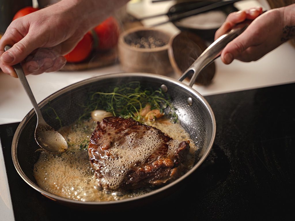 COPPER HYBRID NON-STICK FRYING PAN SET - 3 PCS - 5