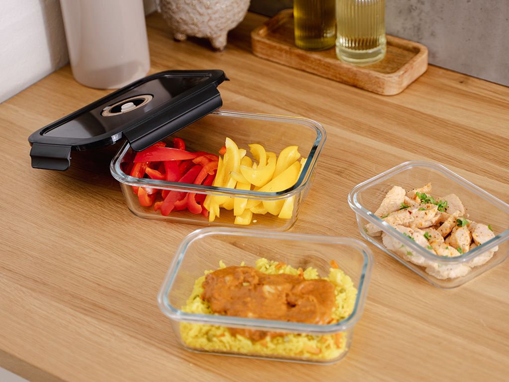 RECTANGLE VACUUM GLASS CONTAINER - 630ML - 5