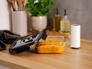 SQUARE VACUUM GLASS CONTAINER - 800ML - SET - 4PC - 2