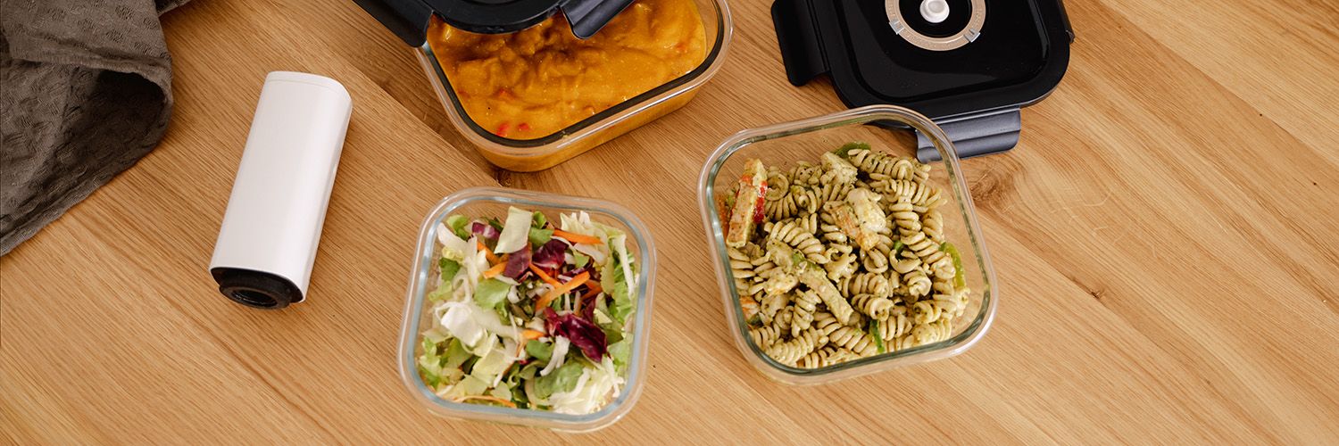 RECTANGLE VACUUM GLASS CONTAINER - 630ML - SET - 4PC