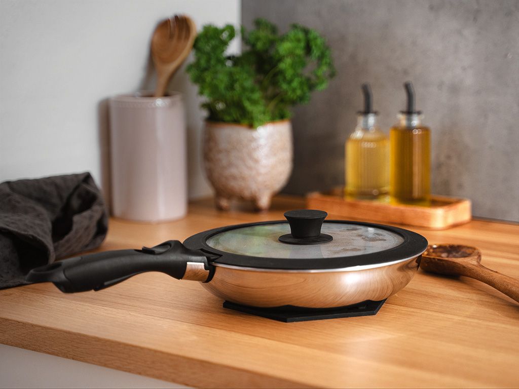 MIXED FRYING PAN WITH DETACHABLE HANDLE 3-PC SET - 3