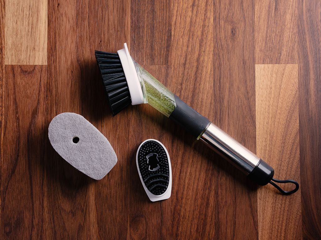 DISH BRUSH WITH SOAP DISPENSER - 2