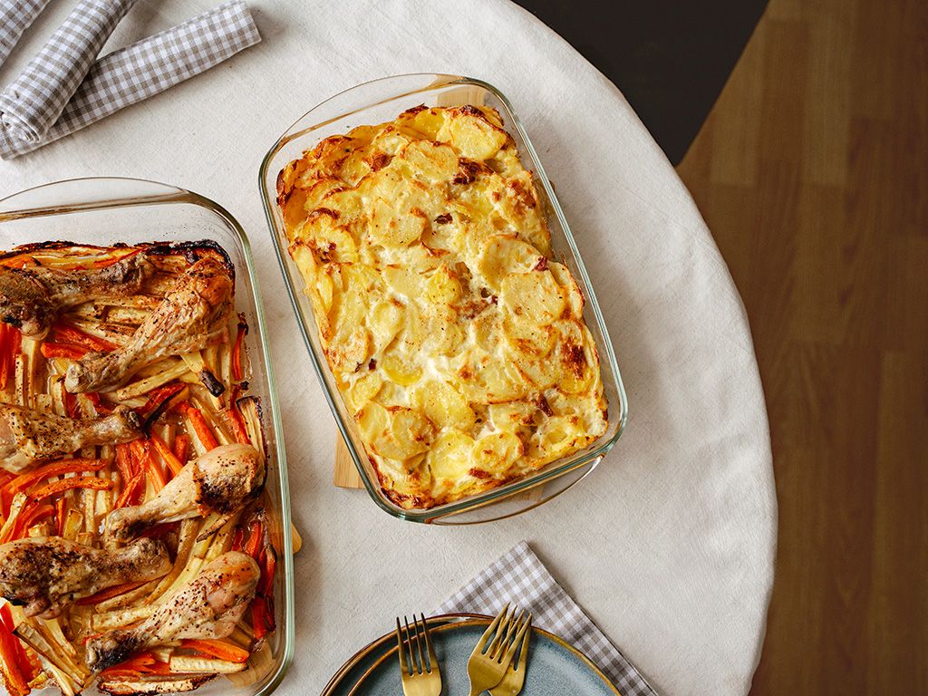 OVENPROOF GLASS DISHES SET - 3