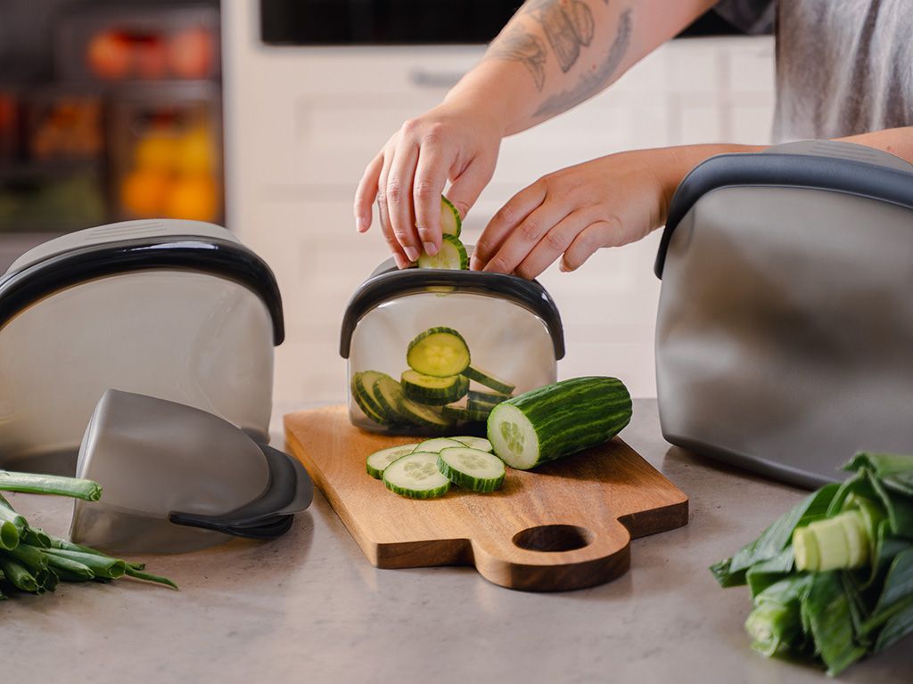 SILICONE STORAGE BAG 1000ML- 3PC - 8