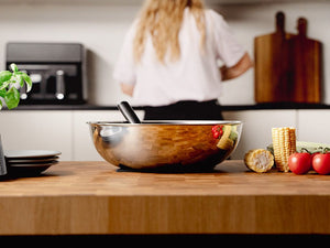 WOK WITH DETACHABLE HANDLE 30CM SET - 5