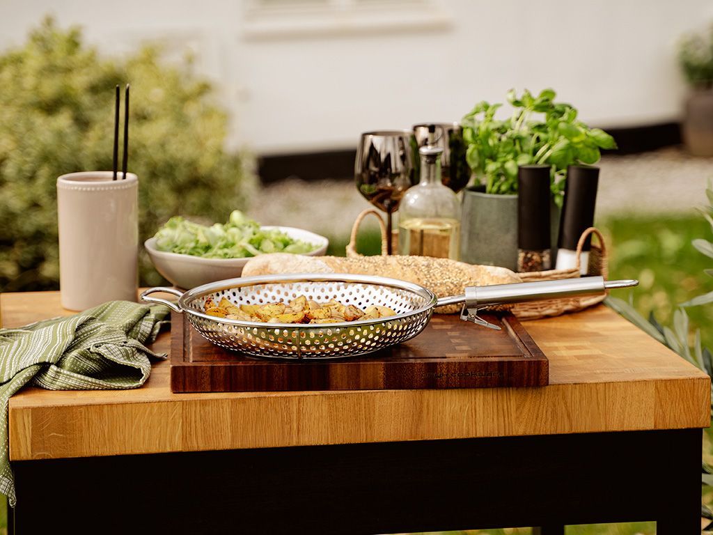 BBQ GRILL PAN WITH DETACHABLE HANDLE 28CM - 7