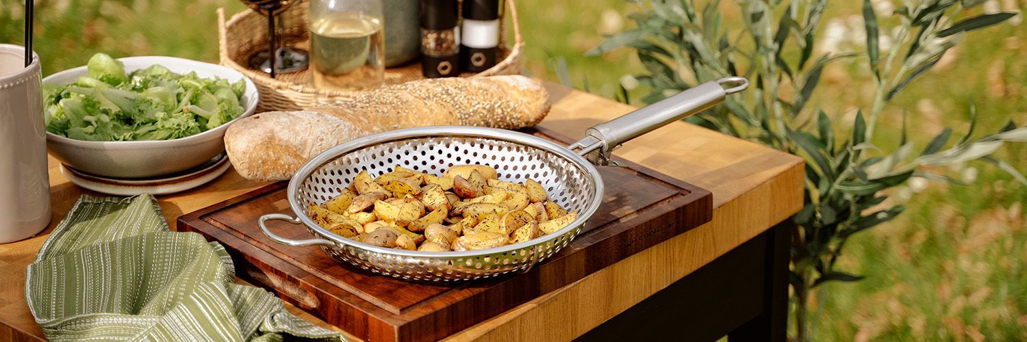 BBQ GRILL PAN WITH DETACHABLE HANDLE 28CM - 9