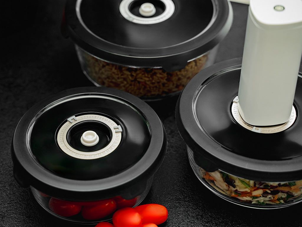 ROUND VACUUM GLASS CONTAINER – 635ML - 7