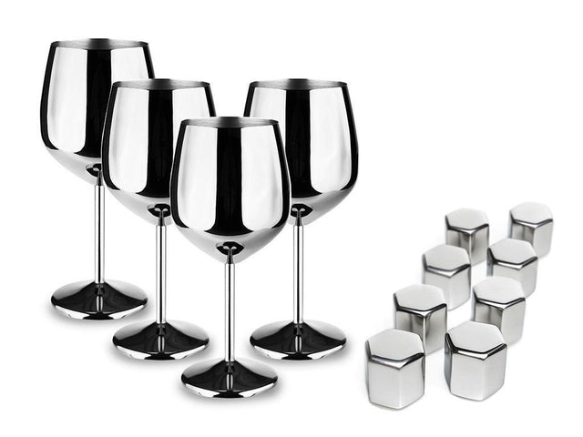 DRINKWARE SET - STAINLESS STEEL WINE GLASS - 1