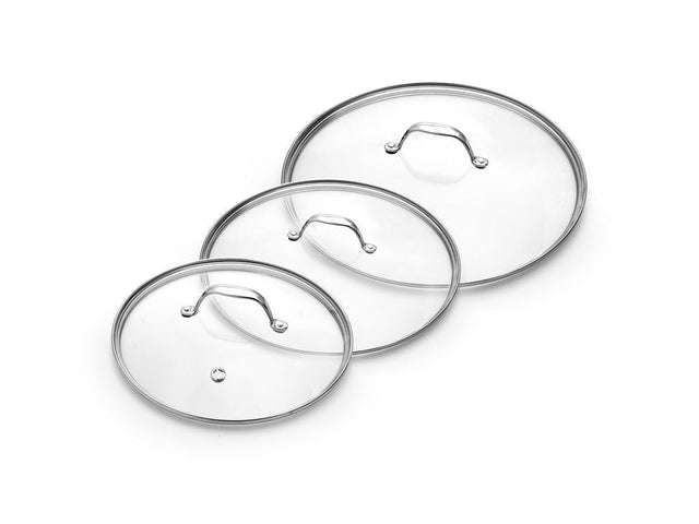 GLASS LID SET 24/28/32 CM – 3 PIECES - 1