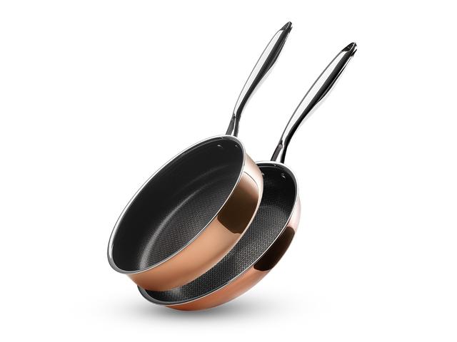 COPPER HYBRID NON-STICK FRYING PAN+SAUTÉ SET - 2 PCS - 1
