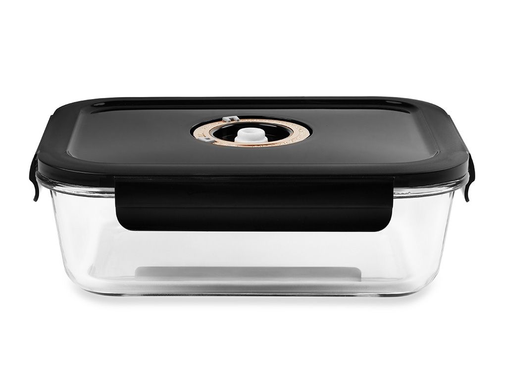RECTANGLE VACUUM GLASS CONTAINER - 1480ML - 1