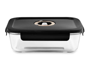 RECTANGLE VACUUM GLASS CONTAINER - 1480ML - 1