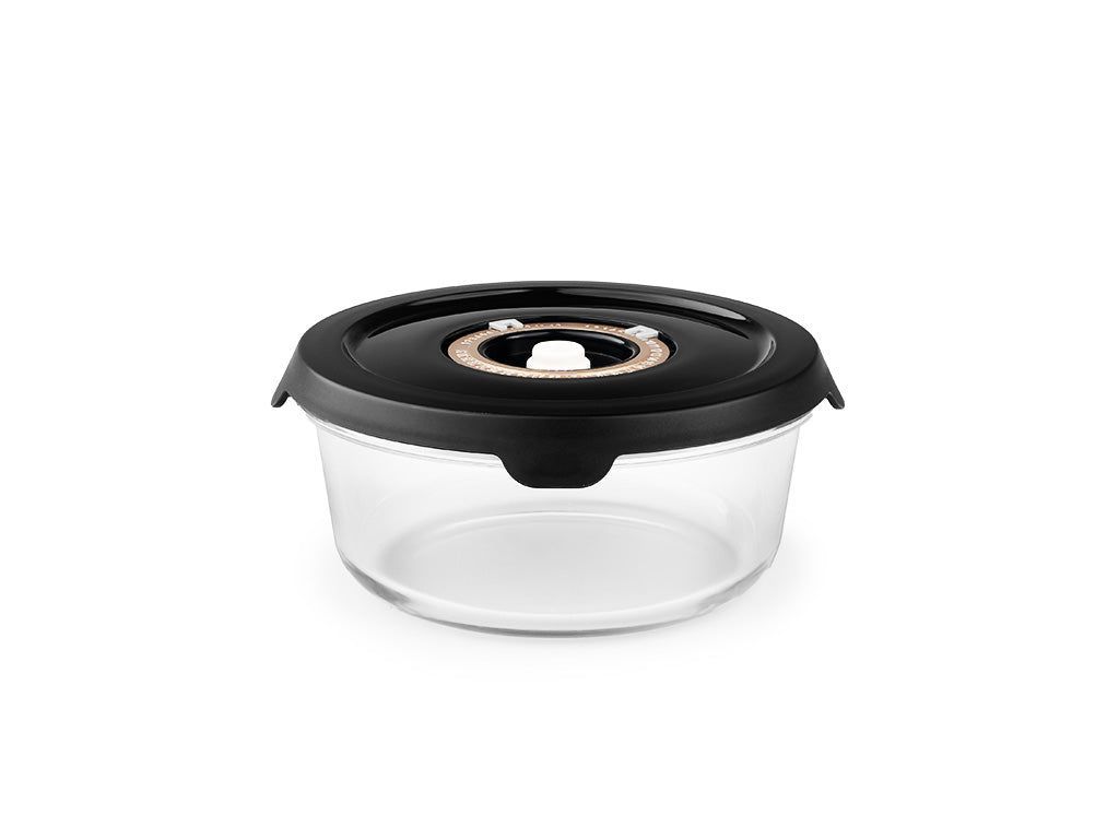ROUND VACUUM GLASS CONTAINER – 635ML - 1