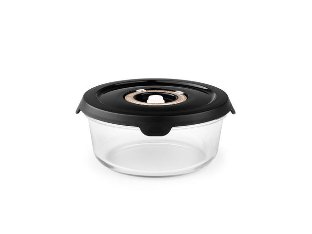 ROUND VACUUM GLASS CONTAINER – 635ML - 1